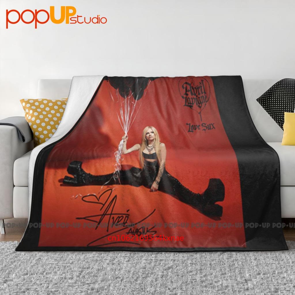 Avril Lavigne Love Sux Album Cover Signed Ultra-Soft Blanket Quilt Winter Sofa Cover Bed Covers