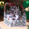 1Pc 3D Christmas Card With Snowy Winter House And Christmas Tree Design Envelope Included Festive Greeting For Family Friends