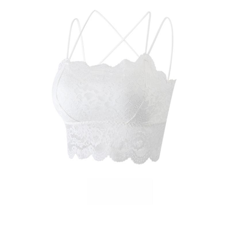 Летний кружевной топ-труба с обхватом груди, сексуальная майка с красивой спиной, женский топ без косточек для ношения на улице и в качестве нижнего белья, защищающий от просвечивания