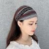 Vintage Ethnic Style Wide Side Wash Face Non Slip Stripe Headband Women Hairbands Korean Head Wrap