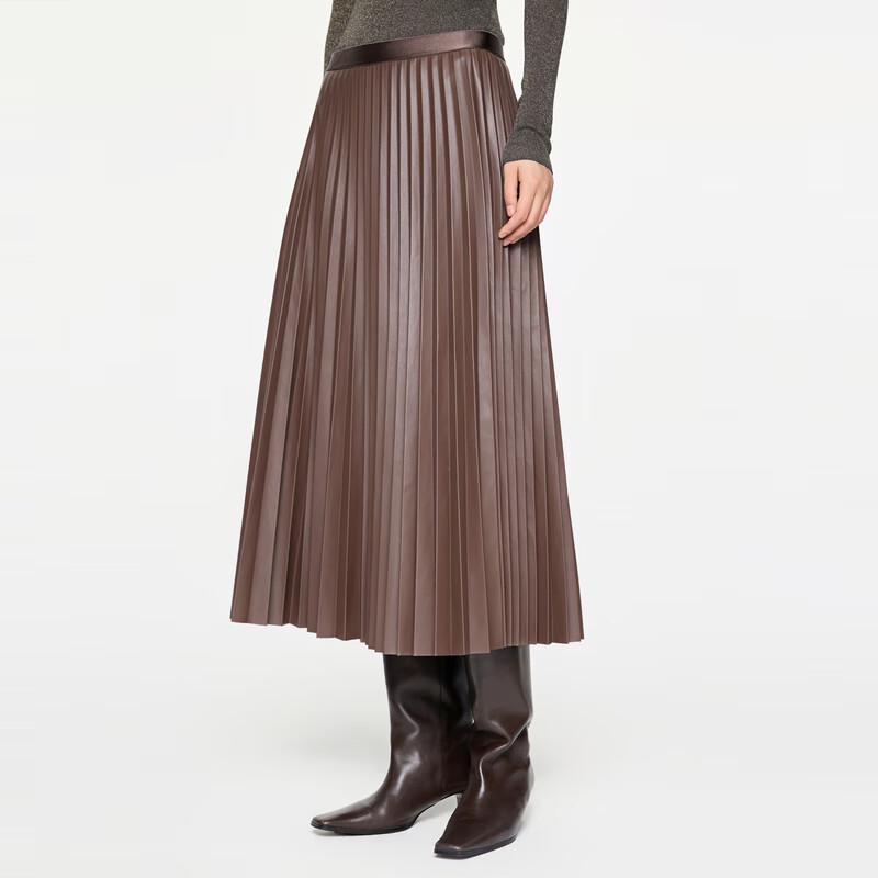 JNBY Women's Pleated A-line Midi Skirt