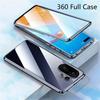 Чехол 360° для Vivo X200 FE, двустороннее магнитное крепление, металлическая крышка из закаленного стекла для Vivo X200FE 5G S30 Pro Mini