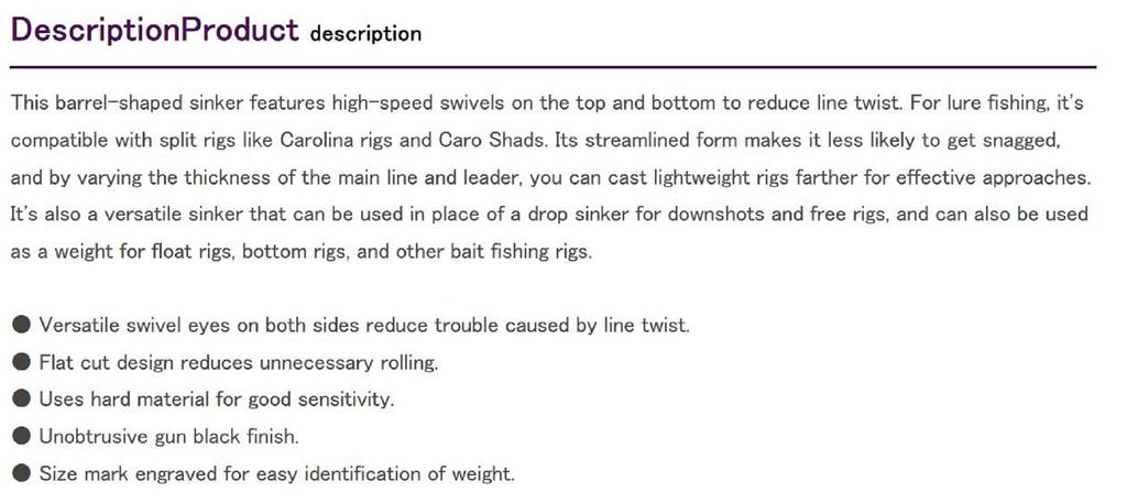 Decoy DS-18H Sinker Type Barrel Heavy Size 21 Grams (6828)