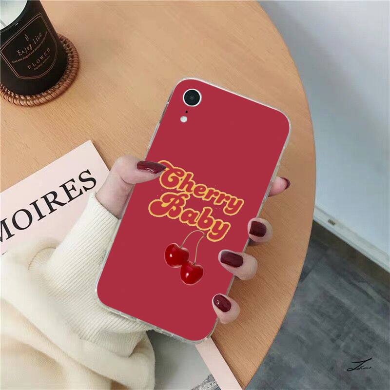 Чехол для телефона с фруктами, красным гранатом и вишней для iPhone 13 11 12 pro XS MAX 8 7 6 6S Plus X 5S SE 2020 XR