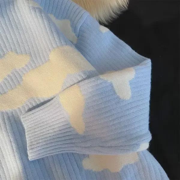 Винтажный вязаный свитер в японском стиле - унисекс ретро мода Гонконга