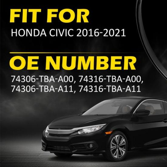 Для Honda Civic 2016- Передний Левый Правый Внешний Молдинг Отделка Крыши 74306-TBA-A00