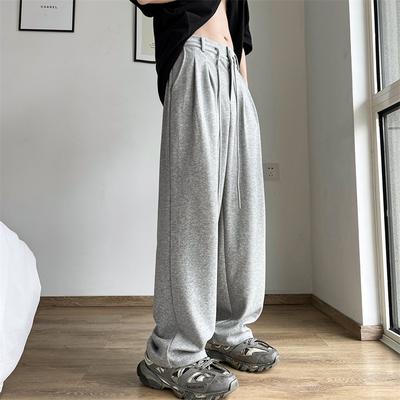 Свободные повседневные прямые брюки на кулиске для женщин на осень, эластичная талия, маленькие спортивные брюки для женщин на лето