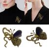 Elegant Snake and Butterfly Brooch Handmade Lapel Badge Corsage Pin Accessories Fashionable Jewelry for Shirts Dresses