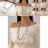 Feminine Long Chain Floral Necklace For Women With Vintage Finish Summer Style