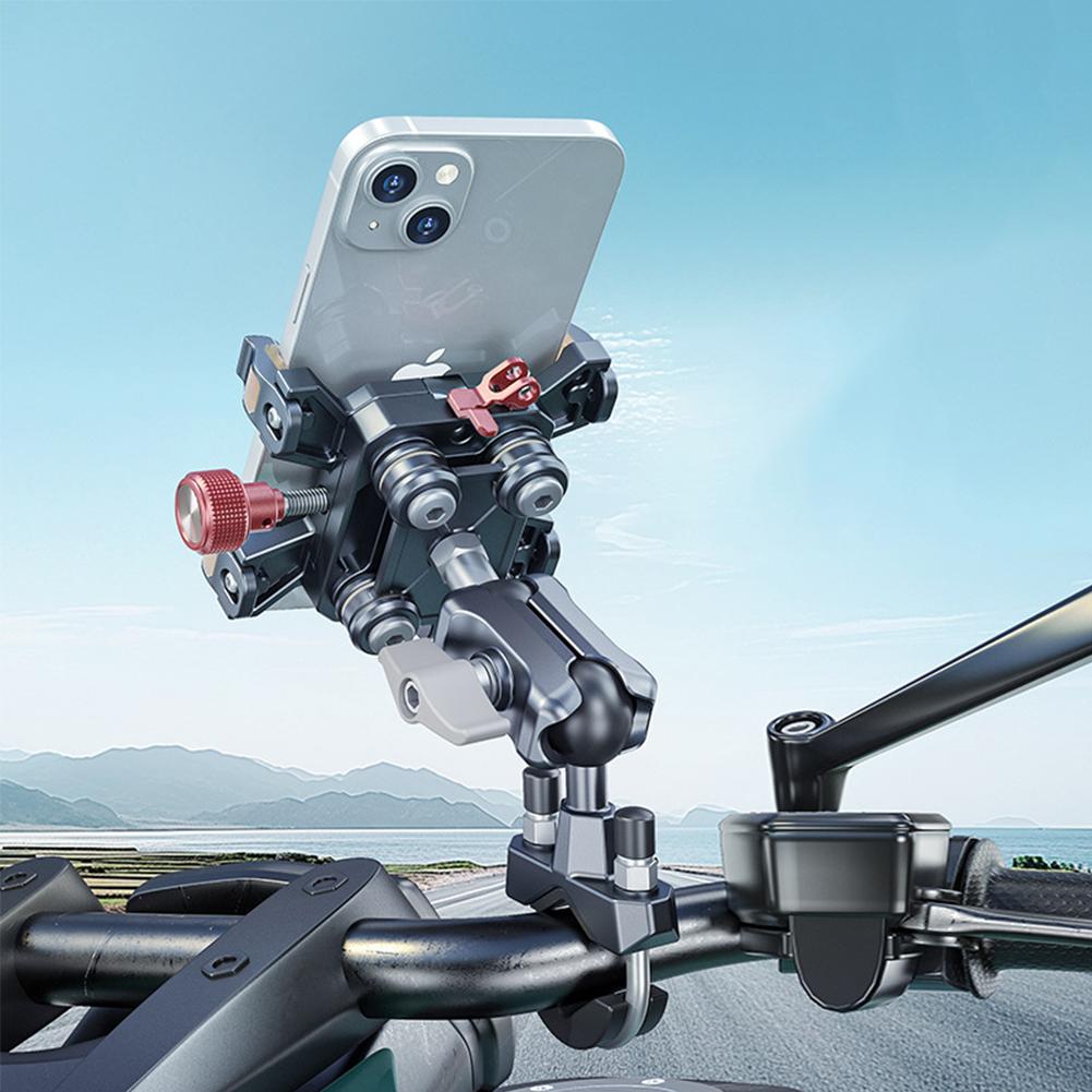 Универсальный держатель для телефона для мотоциклетных аксессуаров 2025 Новый высококачественный сплав Амортизация Держатель для навигации мотоцикла