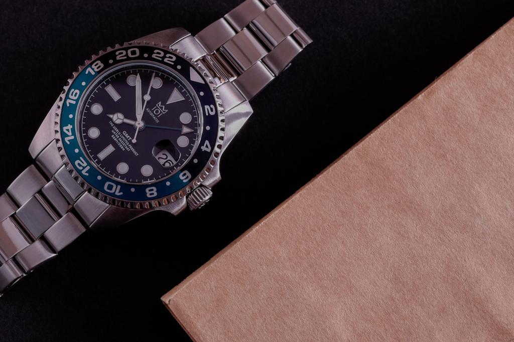 НОВАЯ модель АВТОМАТИЧЕСКИЕ ЧАСЫ Hyakuichi GMT Механические часы GMT Японский механизм Вращающийся безель 20 ATM Водонепроницаемые часы с функцией мирового времени Aqua x Black