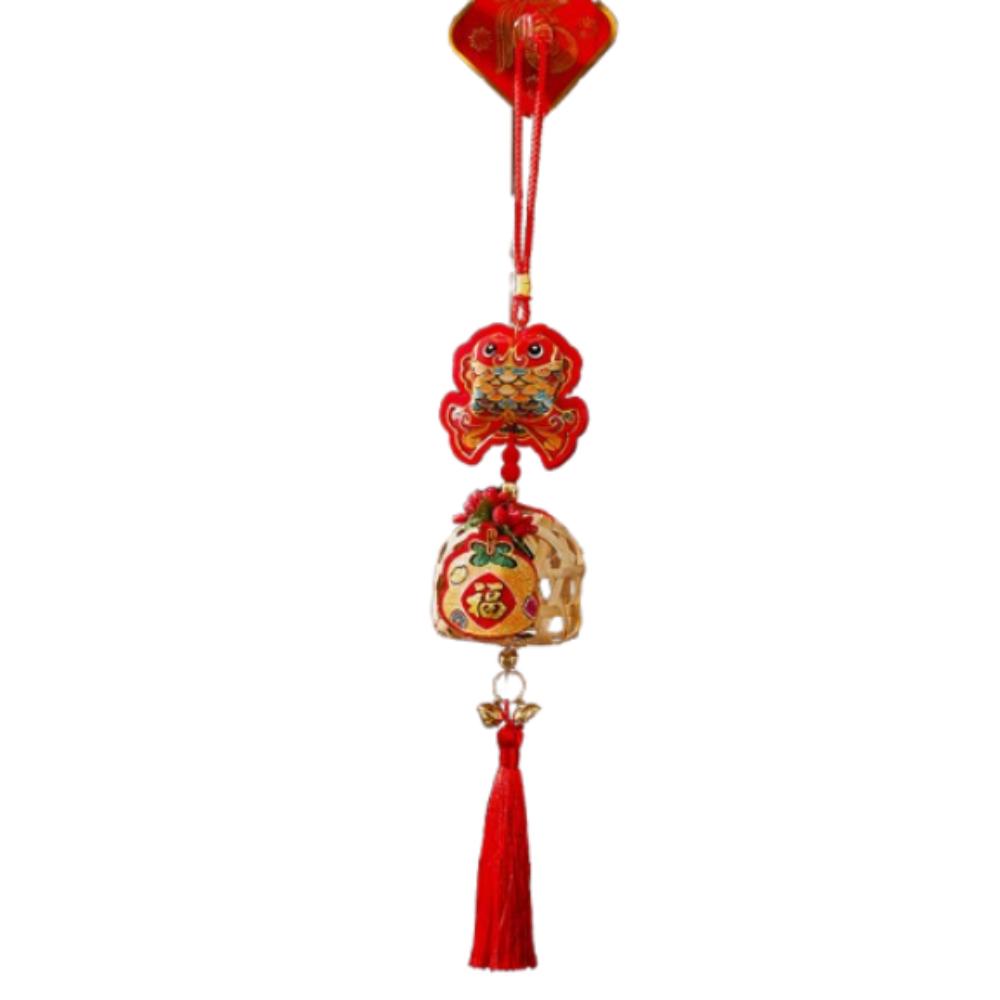 Creative Spring Festival Decoration Pendant Reusable New Year Ornaments Red Lantern String Home
