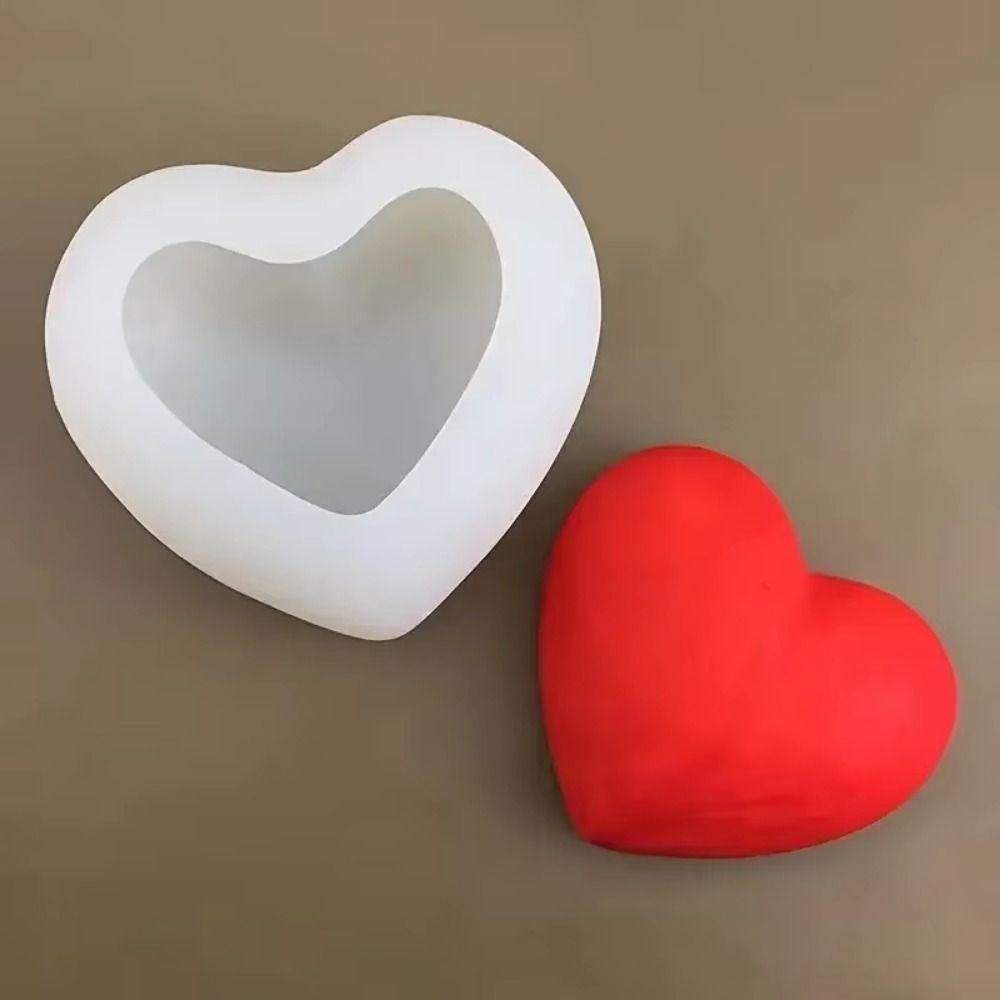Reusable 3D Heart Cake Mold S/M/L Love Heart Mold Flexible Chocolate Baking Mold Soap Making