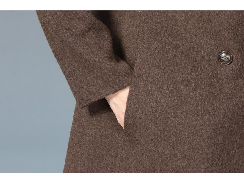 Women's Double-Faced Cashmere Wool Coat - Mid-Length, Autumn/Winter 2025 Collection for Middle-Aged and Elderly Mothers.