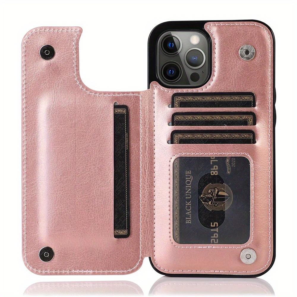 Кожаный чехол-кошелек для IPhone 14/13/12/11/Pro Max/Mini/XR/X/XS Max/8/7/6S/6 Plus/SE2/SE3/2022/2020 - держатель для карт и откидная задняя крышка