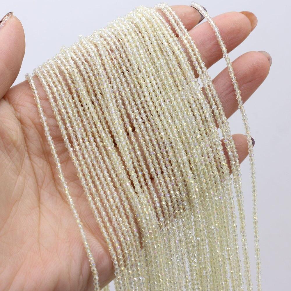 5 прядей, бусины из натурального камня с кристаллическим покрытием, цветные граненые маленькие бусины для изготовления ювелирных изделий, сделай сам, ожерелье, браслет, серьги, аксессуар