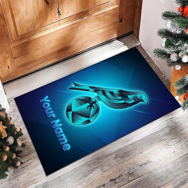 Norwich City Printed Crystal Velvet Rug Non‑Slip Crystal Velvet Carpet For Sofa Bedroom Indoor Home Decoration