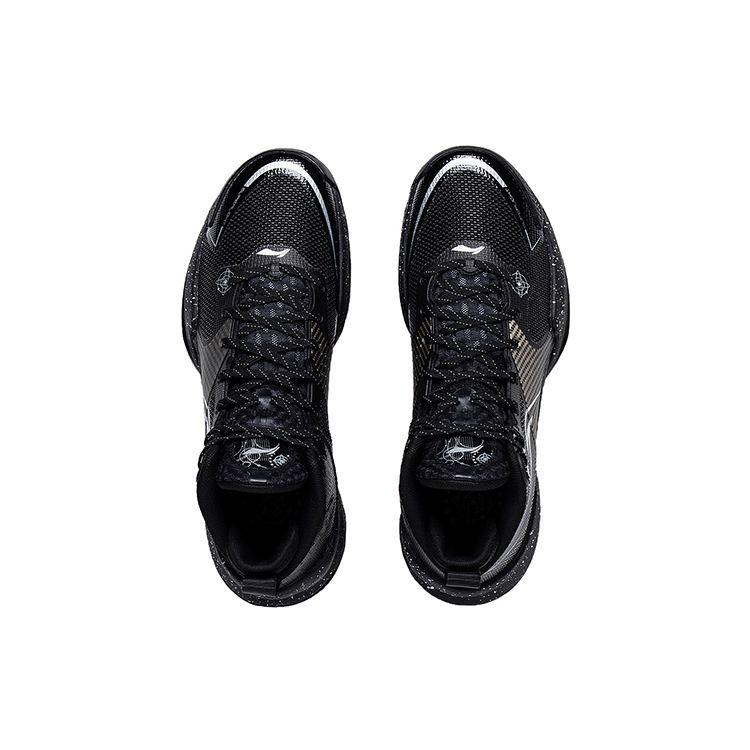 Li-Ning Баскетбольные кроссовки Ultra Light Series с амортизацией, нескользящие, среднего размера, мужские, черные ABAS027-11