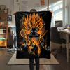 1 шт. Фланелевое одеяло с принтом Dragon Ball Super, Высокое качество, Для всех сезонов, Декор для дома, Тепло и уют, Идеально для рождественских подарков