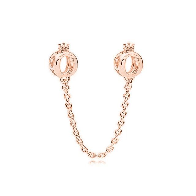 Цирконовая Корона Подвеска из Бисера Защитная Цепочка Подходит Оригинальные Модные Подвески Серебряный Цвет Браслет Женщины Девушка Ювелирные Изделия Оптовая Продажа На Заказ