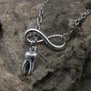 Винтажное ожерелье с подвеской в ​​виде моделирования зубов, креативное подвесное ожерелье, ожерелье для стоматолога-гигиениста, подарок дантисту