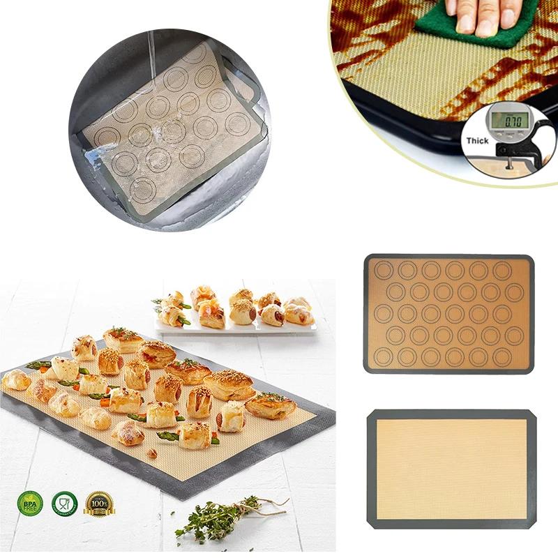 Non-Slip Silicone Baking Mat Dough Rolling Pad Non-Stick Kneading Board Macaron Baking Sheet Fondant Sugar Art Mat for Baking