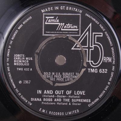 7-дюймовая пластинка SUPREMES - In And Out Of Love TMG632 Tamla Motown 1967 UK Soul/Funk б/у