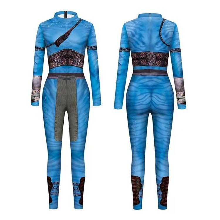 Кинотеатральный сценический костюм принт аватар с хвостовой броней костюм супергероя, колготки
