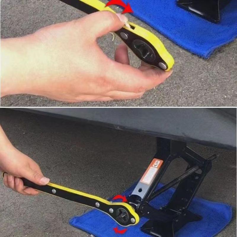 Автомобильный ножничный домкрат гаечный ключ домкрат сберегающий труд трещотка ручка инструмент для ремонта шин и колес