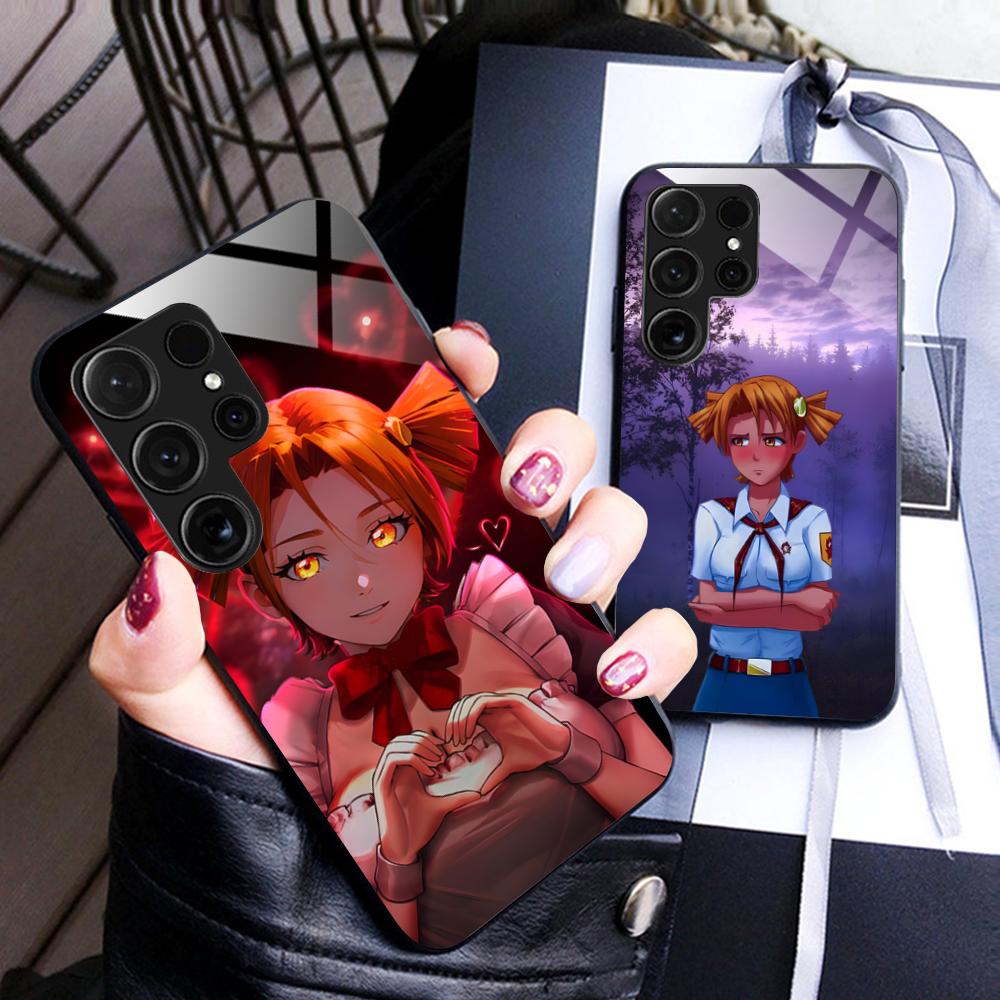 Вечное Лето Алиса Стеклянный Чехол для Мобильного Телефона для Samsung Galaxy A56 55 54 53 52 51 36 35 34 23 16 15 5G Цветная Крышка