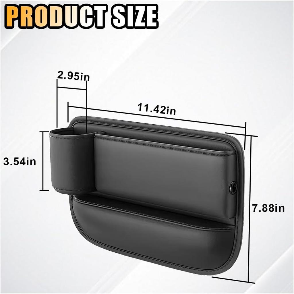 Упаковка из 2 предметов для автомобильного сиденья, кожаная полка для хранения автомобильного сиденья, с подстаканником, регулируемый ящик для хранения автомобильного сиденья, универсальное автокресло переднего ряда