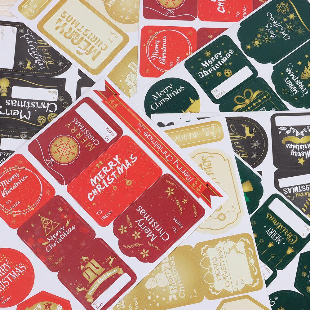Biscuit Package Cookie Candy Tag Package Label Merry Christmas Xmas Ornament Gift Paper Sticker