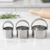5pcs Stainless Steel Biscuit Cutter Molds With Handle Stars Shaped Cookie Cutters  Christmas