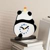 Panda Desktop Clock Tabletop Decor Cute Modern Creative Decorative Silent for Home