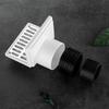 Stainless Steel L-Shaped Corner Floor Drain 50mm 75mm PVC Pipe Side Outlet Bathroom Kitchen