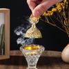 Стеклянная курильница для благовоний Набор Настольное украшение Портативная Вращающаяся Креативная Домашний аромат Для гостиничного шкафа Гостиной Офиса Вечеринки