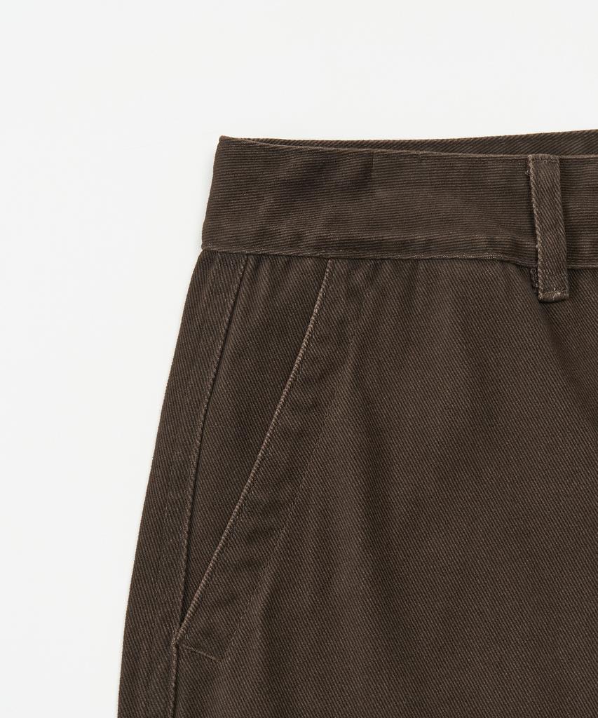 TOFFEE Curved Chino Pants (Brown)