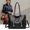 Large Capacity Retro Tote Bag Solid Color Casual Women's Shoulder Bag Mother Bag