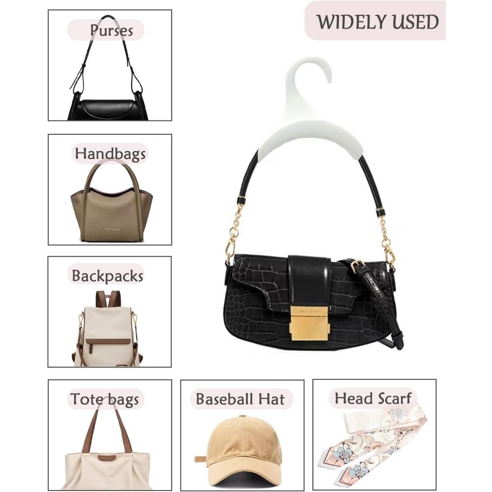 5 Pcs Purse Hanger Hook Bag Rack Holder - Handbag Hanger Organizer Storage Storing and Organizing Purses Backpacks Satchels Crossovers Handbags Tote