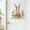 Easter Cartoon Rabbit Egg Stickers for Bedroom Living Room Entrance Hall Home Background and Wall Beautification