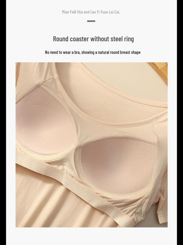 Женский модальный жилет с короткими рукавами, тонкий, большого размера, узкие чашечки