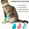 4pcs Pet Boots Cat Foot Covers Pet Bath Cat Shoes Foot Cover Anti-Scratch Silicone Cat Claw Foot Cover Nail Clipper Anti-Scratch