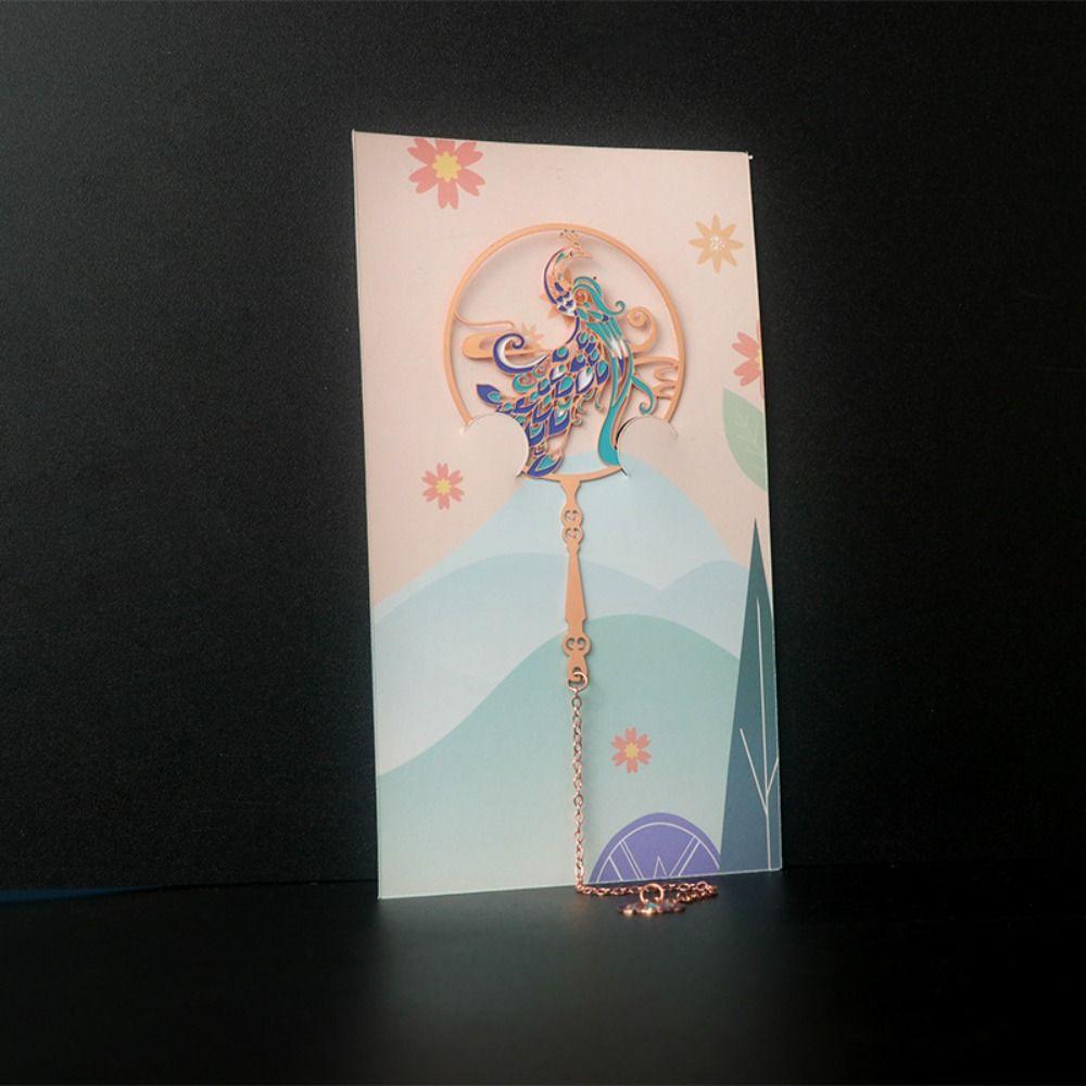Book Clips Chinese Style Metal Bookmark Book Page Marker Tassel Pendant Bookmark Reading Bookmark