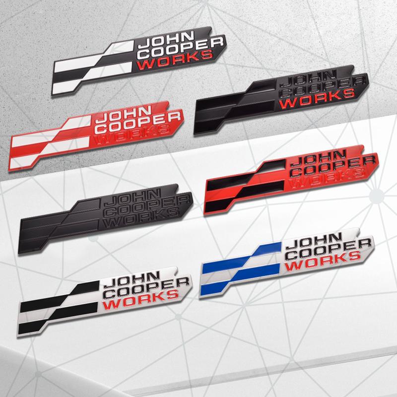3D Auto Metal 2025 JCW Grille Badge Car Rear Trunk Emblem Sticker Decor For Mini Cooper S F66 F65 F67 Aceman Clubman U25 J01 J05