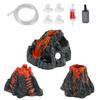 1 Set Aquarium Fish Tank Decor Volcano Shape Air Bubble Stone Oxygen Pump Decoration Hiding Fish Cave Resin Ornaments