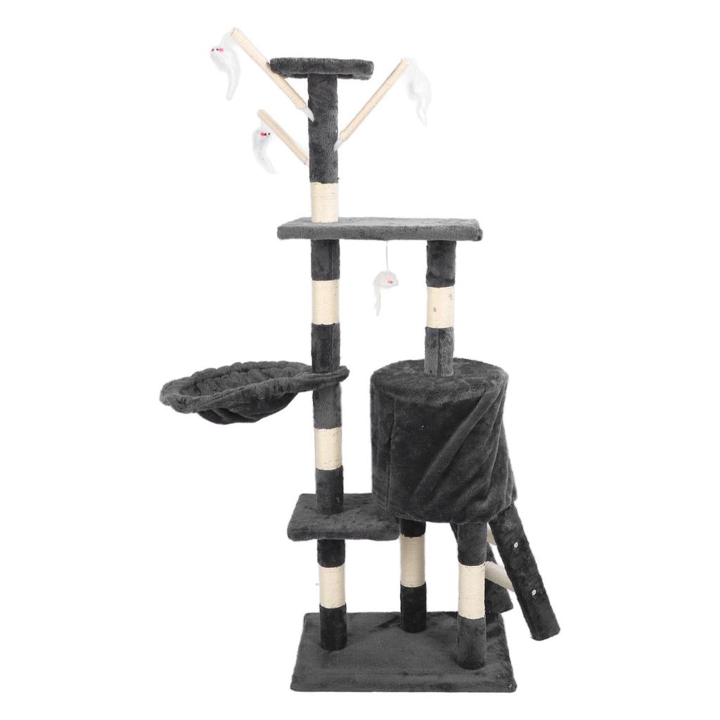 Башня для кошек на дереве с когтеточкой Многофункциональная многоуровневая башня для кошек с платформой для прыжков и