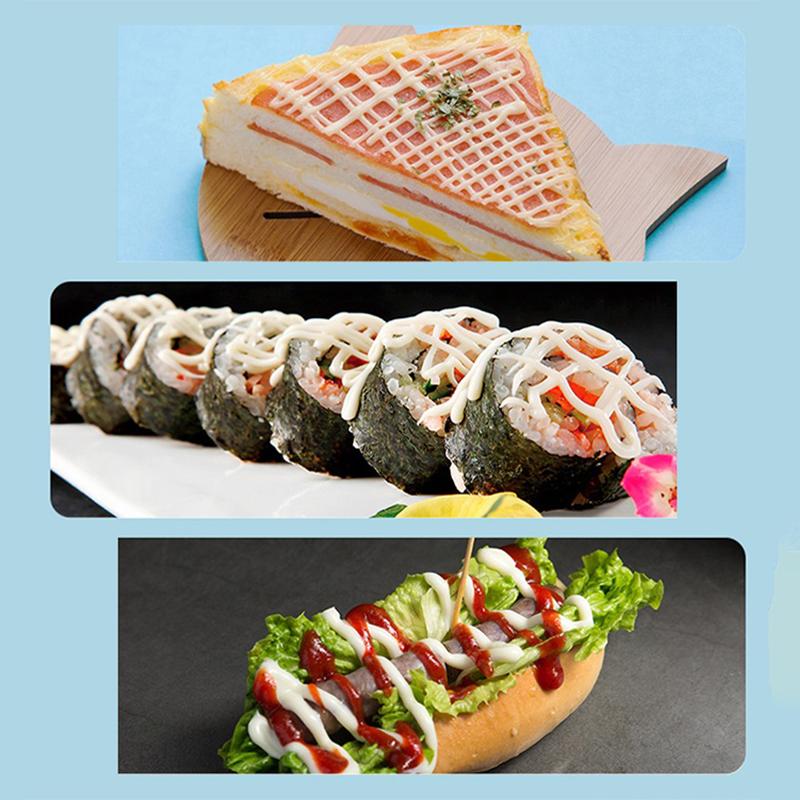 3 Pcs/Set Ketchup Squeeze Bottle Plastic Syrup Dispenser Great For Ketchup, Salad, Bbq Sauce