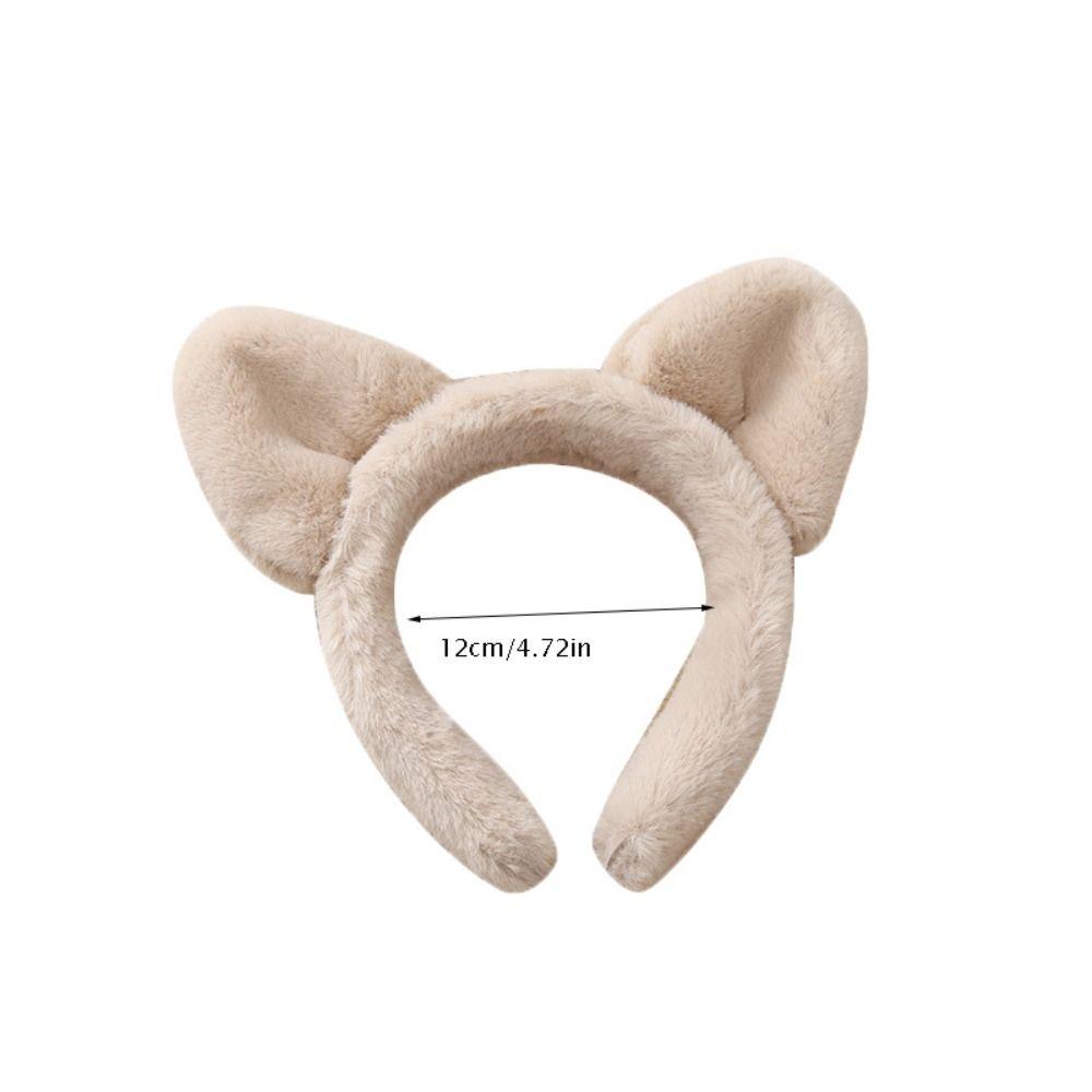 Мультяшная плюшевая повязка на голову, широкая плюшевая повязка на голову, простая повязка на голову с кошачьими ушками, вечеринка