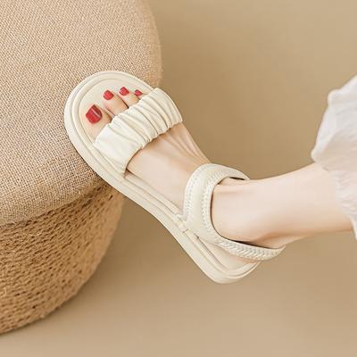 Босоножки на платформе женские летние универсальные с мягкой подошвой римские туфли женские туфли больших размеров