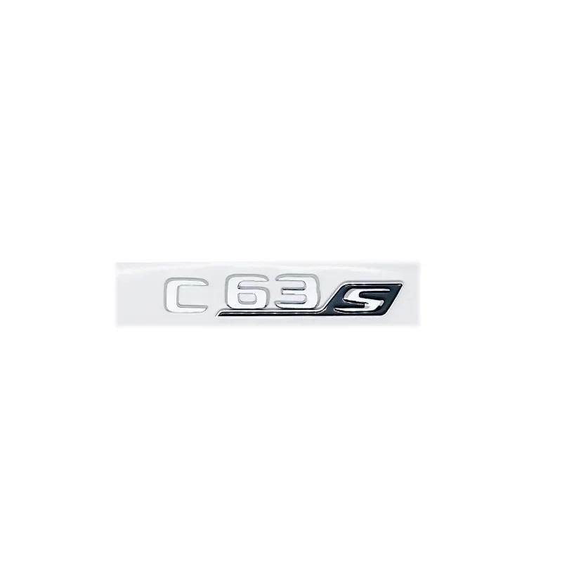 Car Tuning For Mercedes Benz C Class W204 W205 C63 C63S Letter Logo 3D ABS Sticker Car Rear Trunk Emblem Nameplate Decals